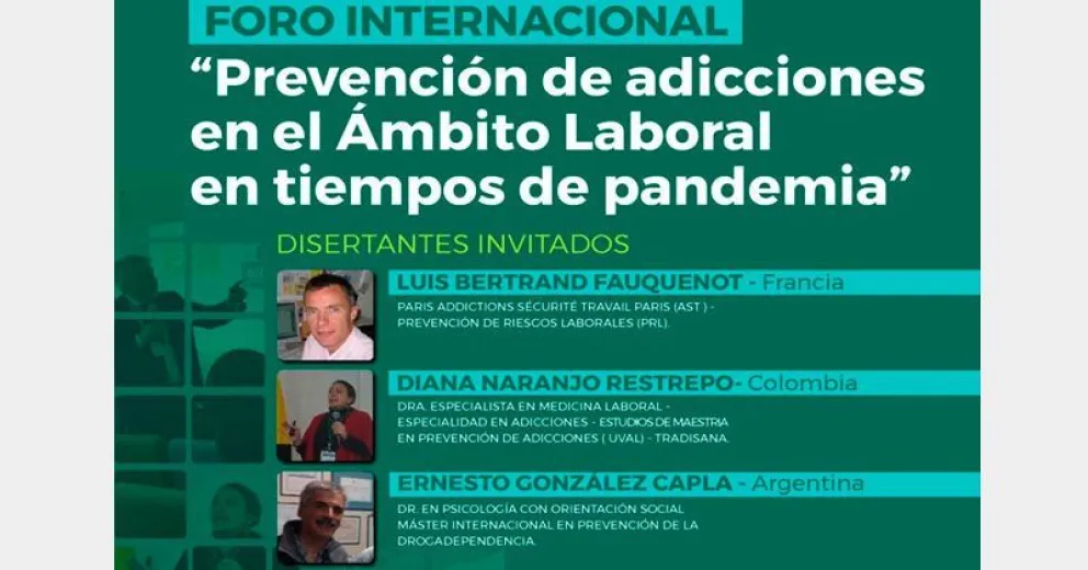 El Gobierno coordinará un Foro Internacional sobre Prevención de Adicciones en el ámbito laboral