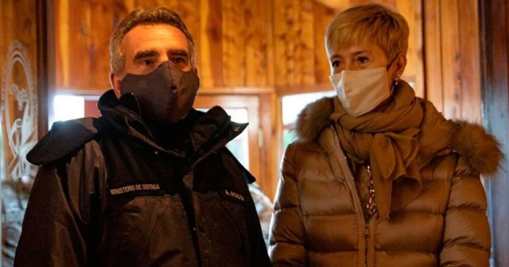 García Larraburu acompañó a Agustín Rossi en su recorrida