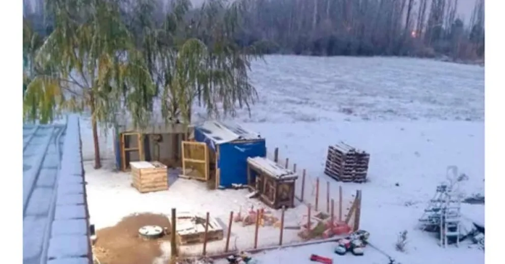 NOTIFOTO: La nieve también llegó a Allen