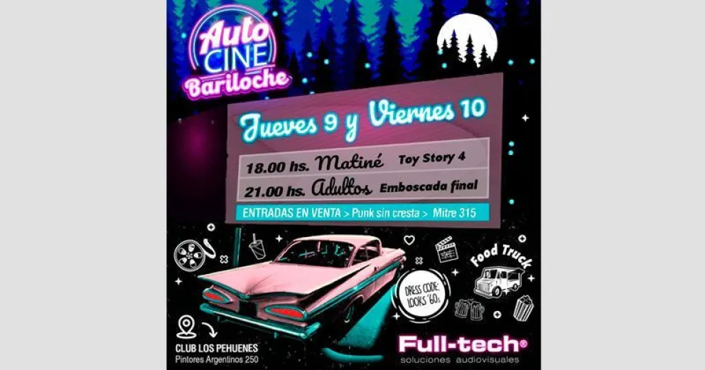 Arranca este jueves el Autocine Bariloche