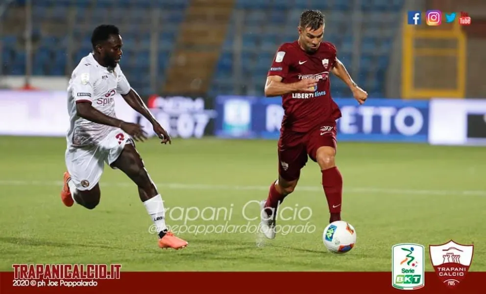 Cuarto partido de Grillo y nuevo triunfo del Trapani en la serie "B" italiana