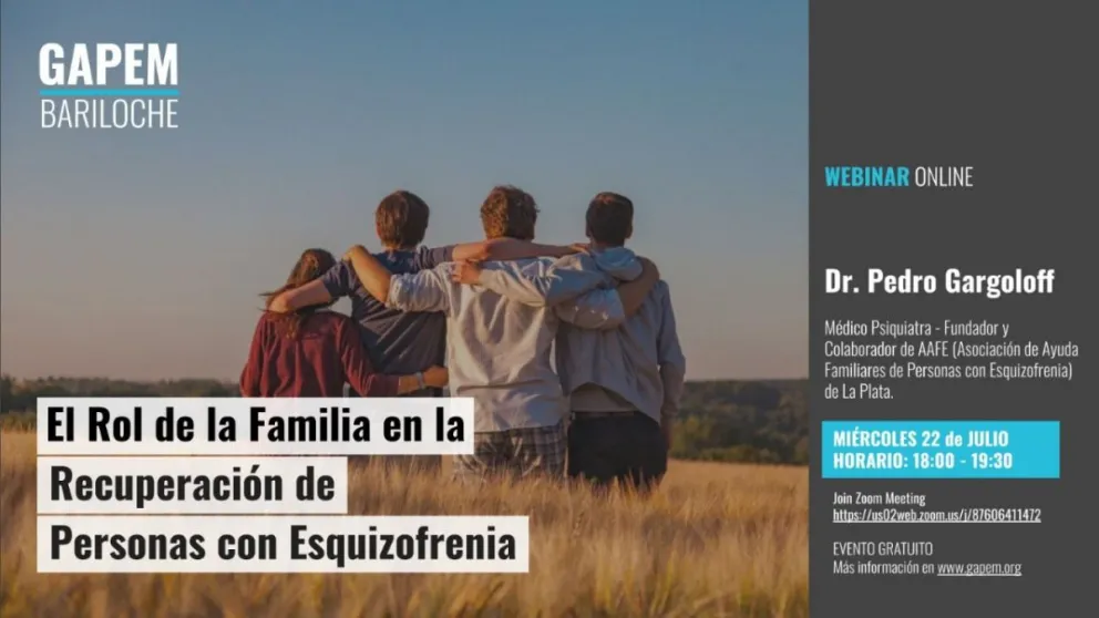 Webinar online de psicoeducación para familiares de personas con diagnóstico de esquizofrenia