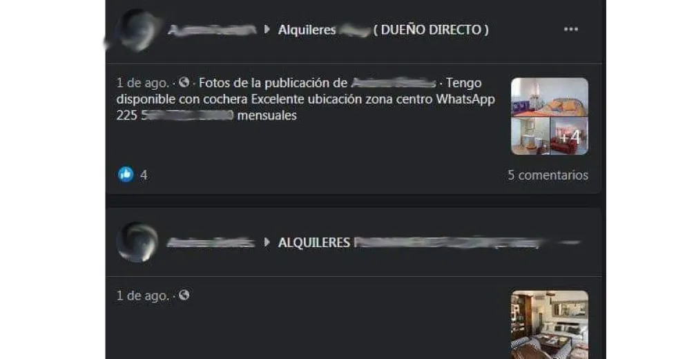 Una mujer fue víctima de un intento de estafa cuando quería alquilar una vivienda