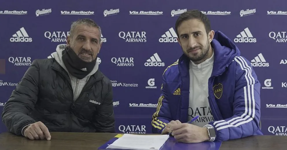El barilochense Izquierdoz renovó contrato con Boca Juniors