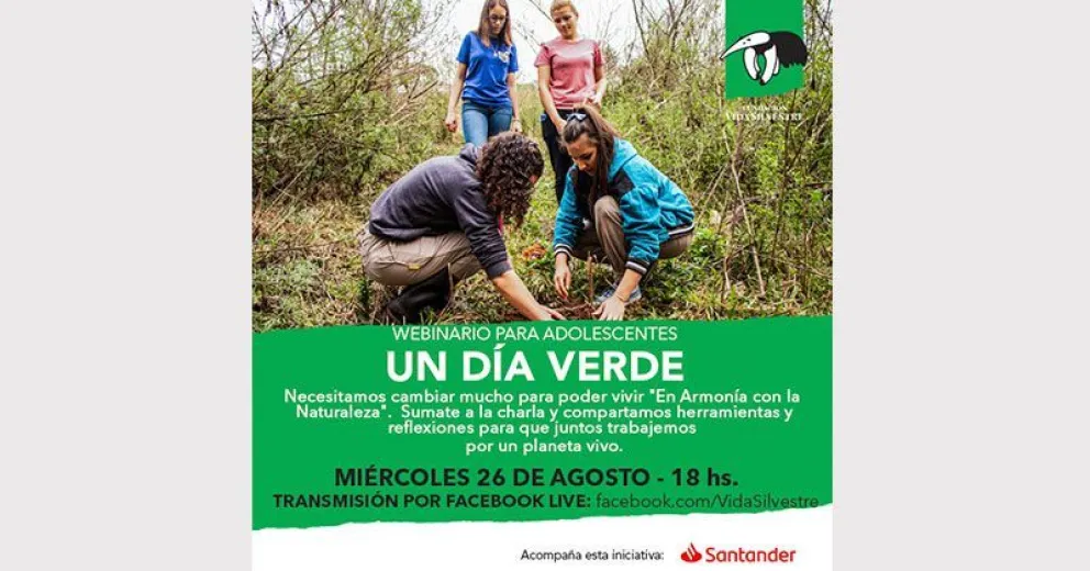 Vida Silvestre invita a adolescentes a tener “Un día verde” desde sus casas