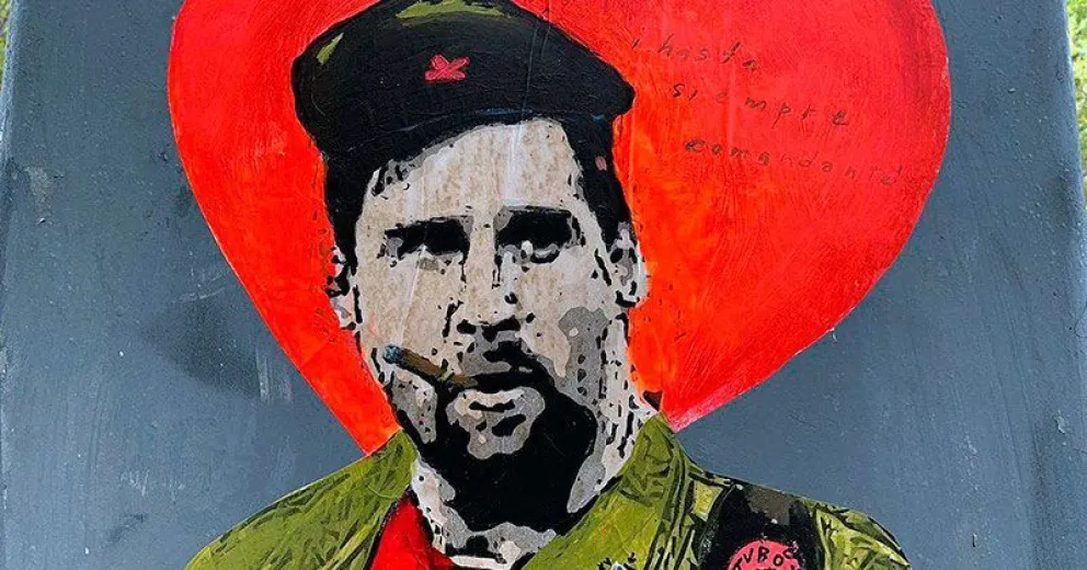 El "Che Messi", un grafiti que causa sensación en Barcelona