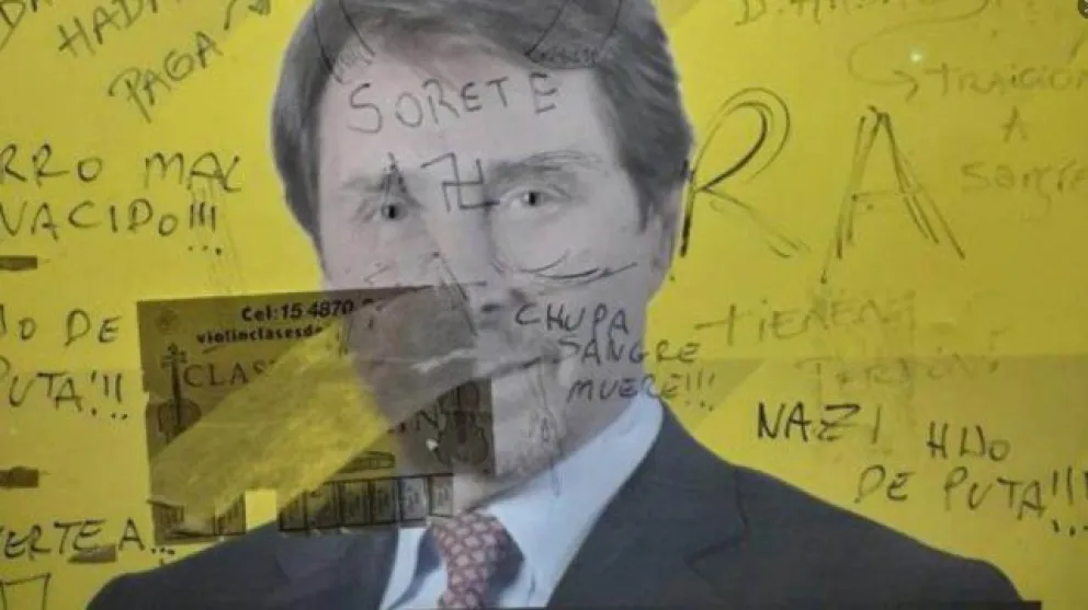 Fuerte repudio de la DAIA a pintadas antisemitas contra Eduardo Feinmann
