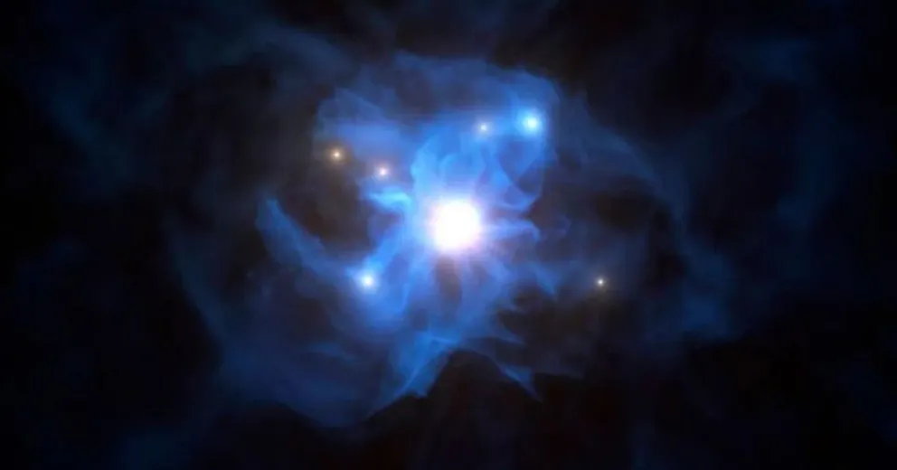 Astrónomos descubren seis nuevas galaxias atrapadas en la "telaraña" de un agujero negro