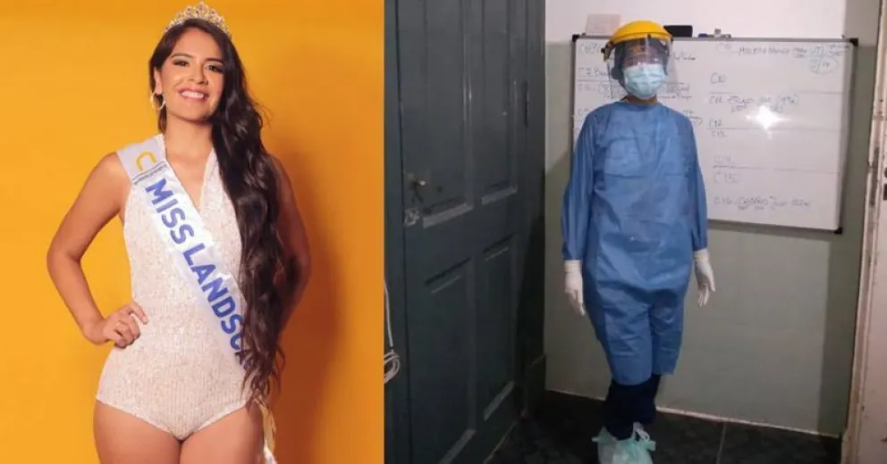 Una Miss Argentina que atiende pacientes con coronavirus