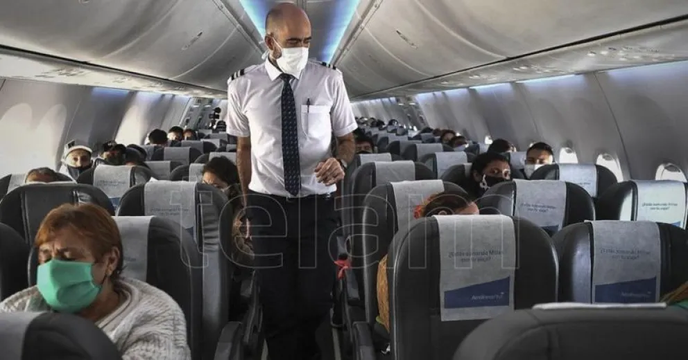 Nuevo dispositivo sanitizante para aviones de Aerolíneas Argentinas