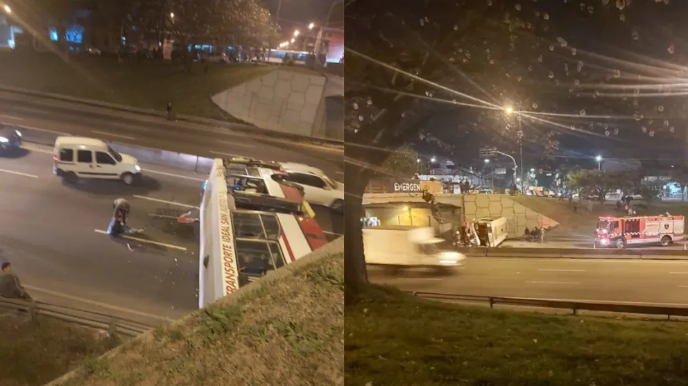 Se le atoró la bufanda en el volante y cayó desde un puente de la General Paz