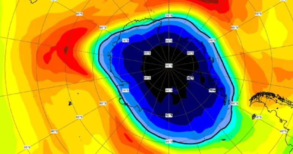 El agujero en la capa de ozono producido en 2020 sobre la Antártida es el más grande de los últimos años