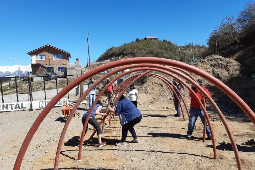 Nueve familias del barrio Omega ya trabajan en su invernadero escuela