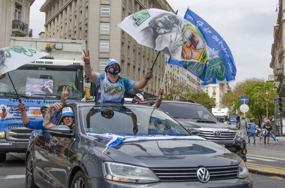 En Buenos Aires también fue muy concurrida la caravana por el Día de la Lealtad