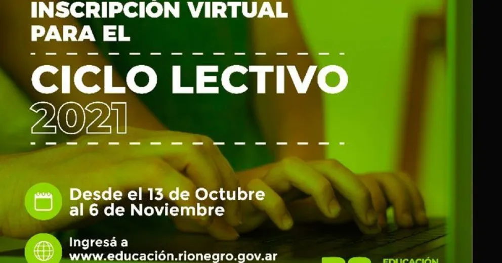 Continúa en Río Negro la inscripción online para el ciclo lectivo 2021