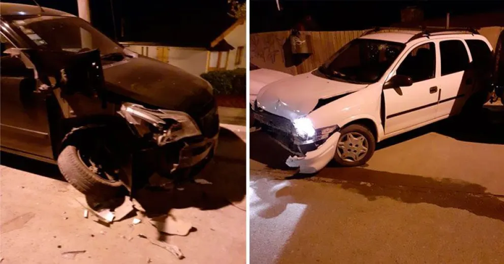 Chocó un vehículo estacionado y quiso darse a la fuga: terminó impactando contra otros más