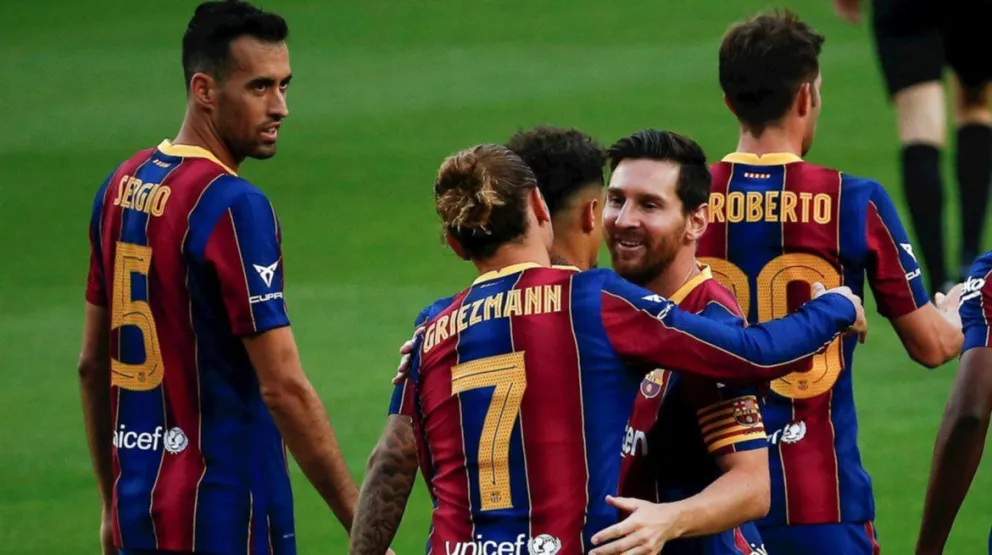 Messi entró en el segundo tiempo y fue clave en la goleada del Barsa
