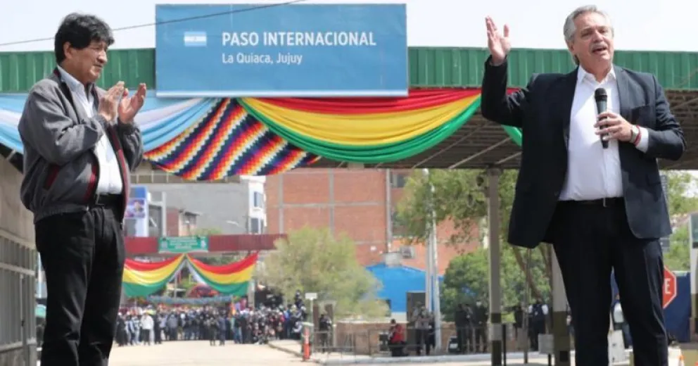 La Quiaca: Alberto Fernández despidió a Evo Morales