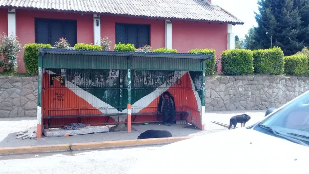 "El Mencho" insiste en vivir en una garita de micros de Onelli