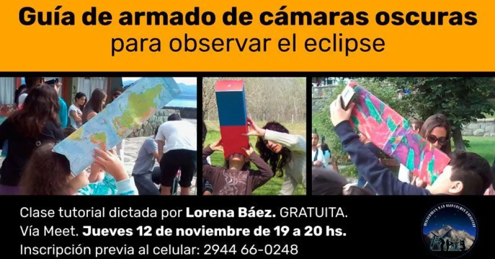Aprendé gratis cómo se arman cámaras oscuras para ver el eclipse