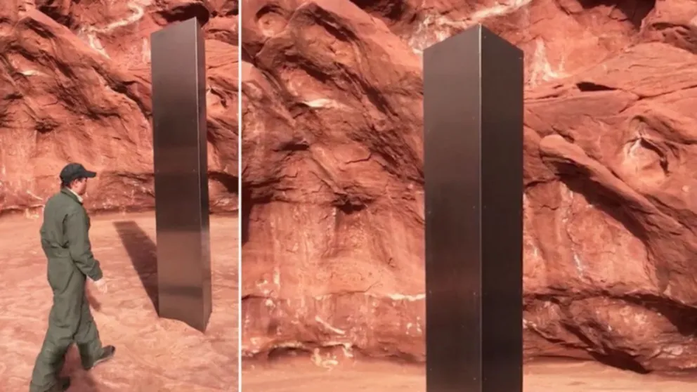 Hallaron una estructura de metal en pleno desierto