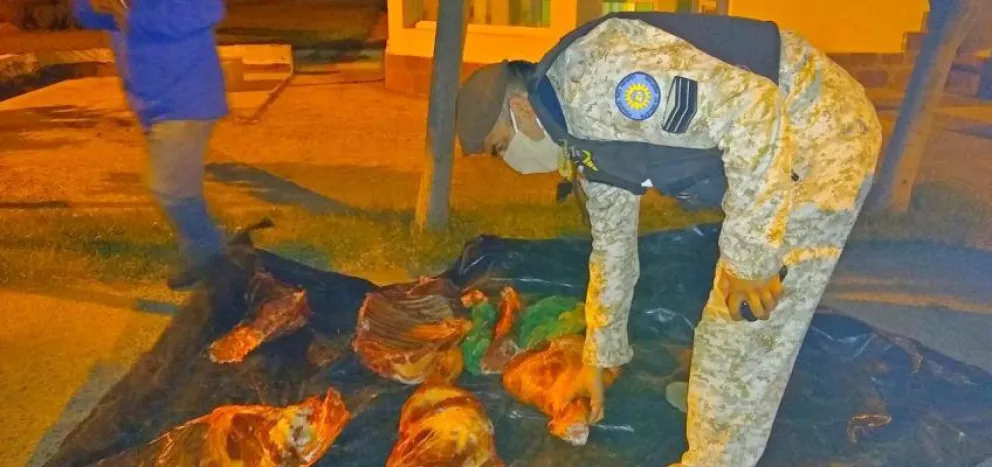 La Brigada Rural secuestró un ternero faenado