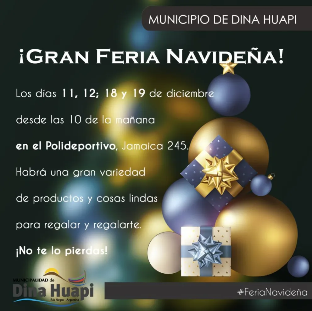 Gran Feria Navideña en el Polideportivo de Dina Huapi