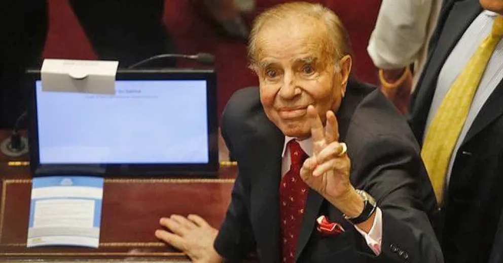 Menem quiere votar en contra del aborto legal desde su casa