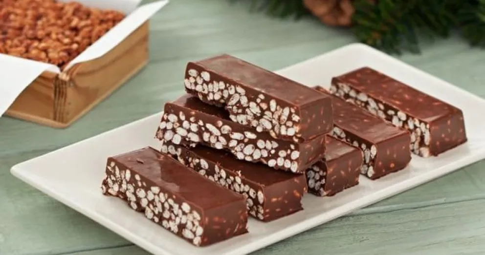 Cómo hacer turrón de chocolate con arroz inflado