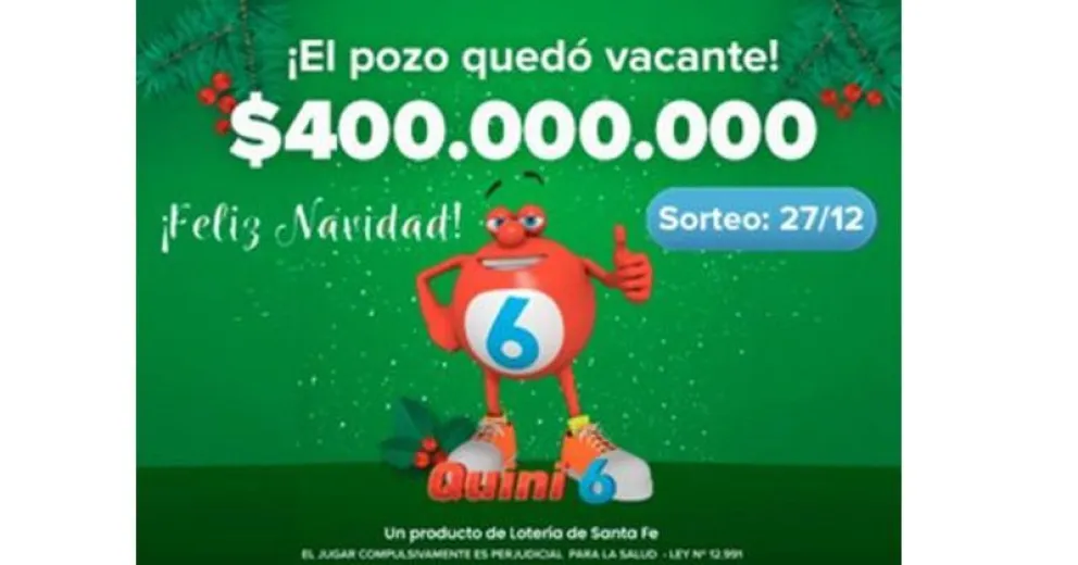 El Quini de Navidad quedó vacante y se viene un pozo de $400 millones
