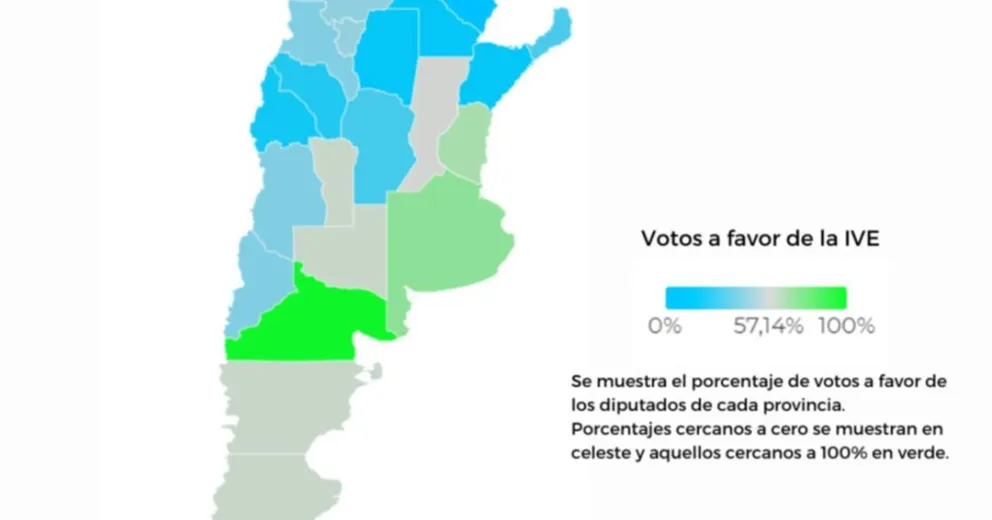 Río Negro fue la única provincia donde todos sus diputados votaron a favor del aborto