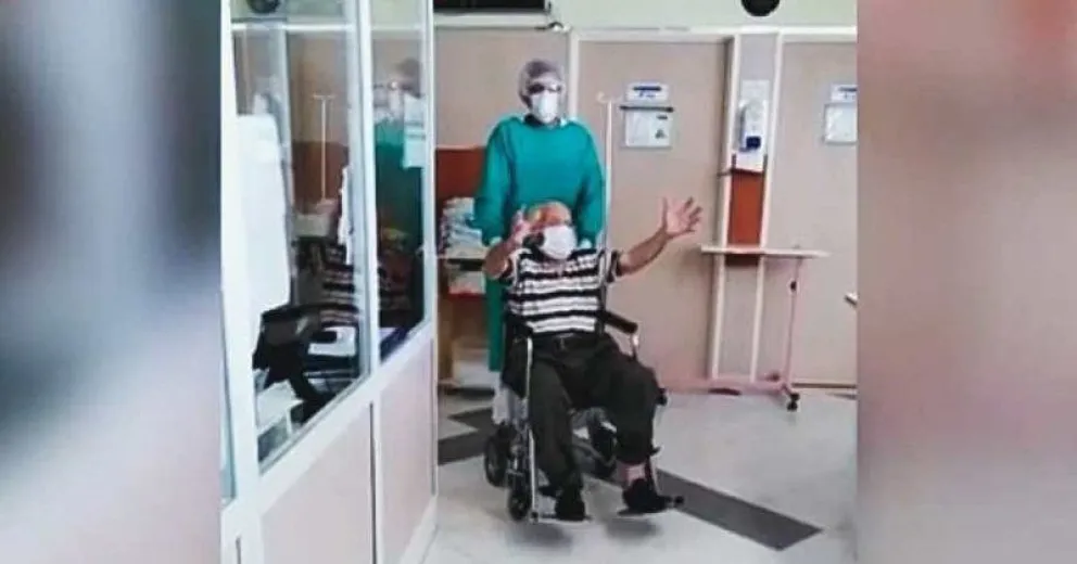 Un rionegrino de 100 años celebró su recuperación de Covid-19