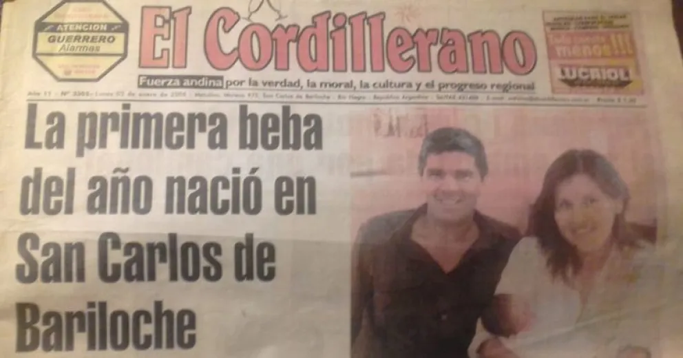 Hace 15 años Morena Tebes fue la primera beba del año y tapa de El Cordillerano