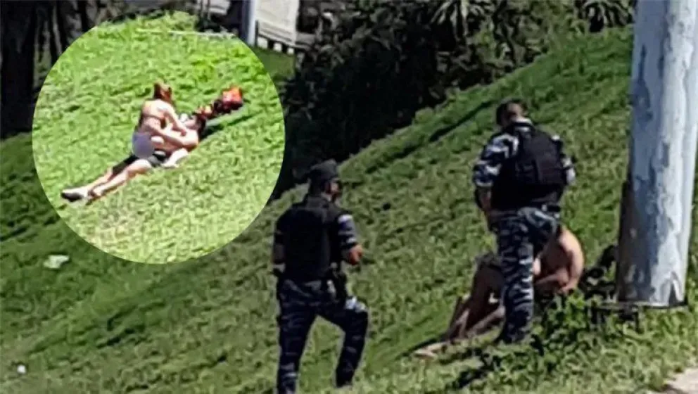 Sin distanciamiento social: engancharon a una pareja teniendo sexo en un parque