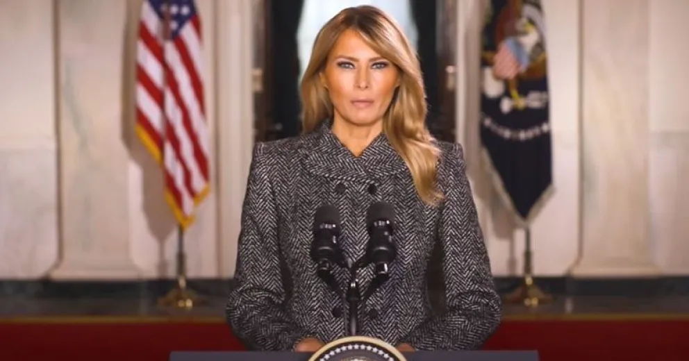Melania Trump dedicó mensaje a los estadounidenses antes de retirarse