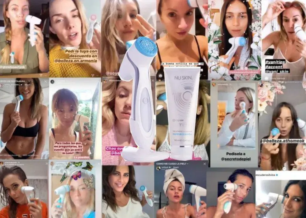 Multan a Nu Skin, el aparato de belleza que las famosas promocionaron en las redes