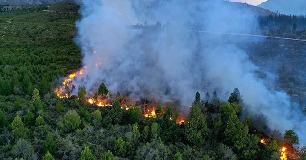 Se complicó el incendio en El Bolsón y Bariloche envió diez brigadistas más