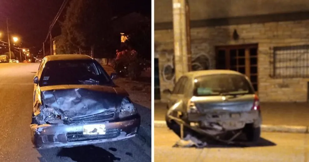 Destrozaron dos autos estacionados y se dieron a la fuga, pero no llegaron muy lejos