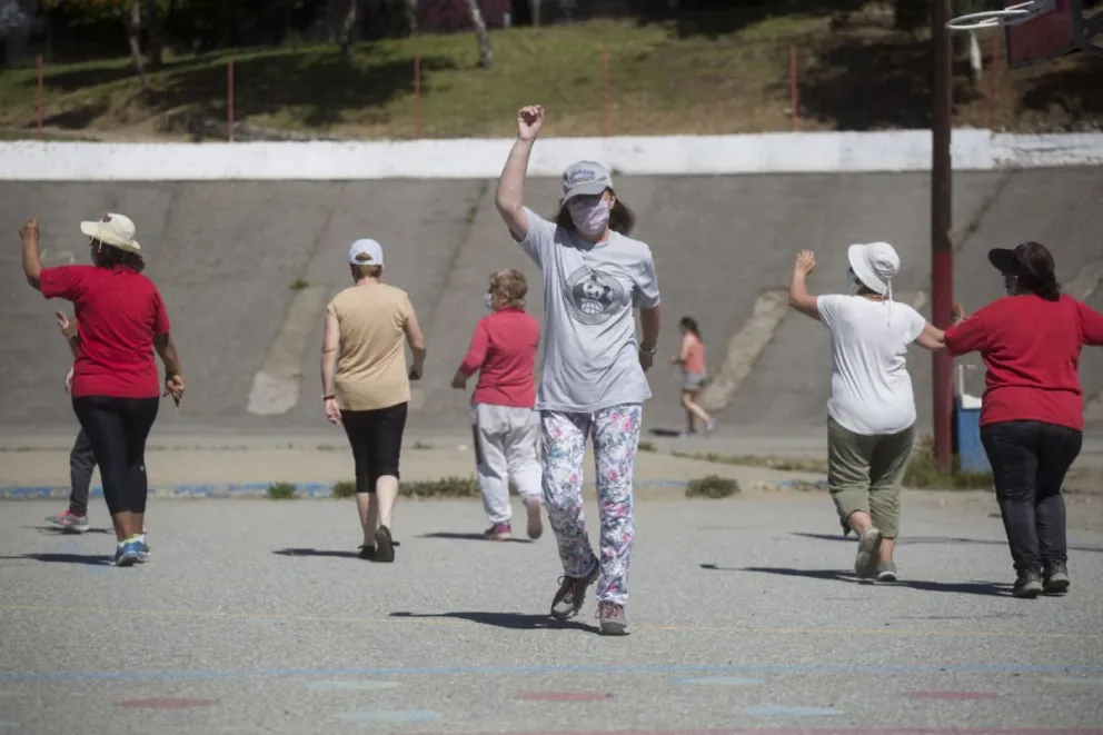 A la hora de la actividad física, el Velódromo se transformó en el lugar elegido