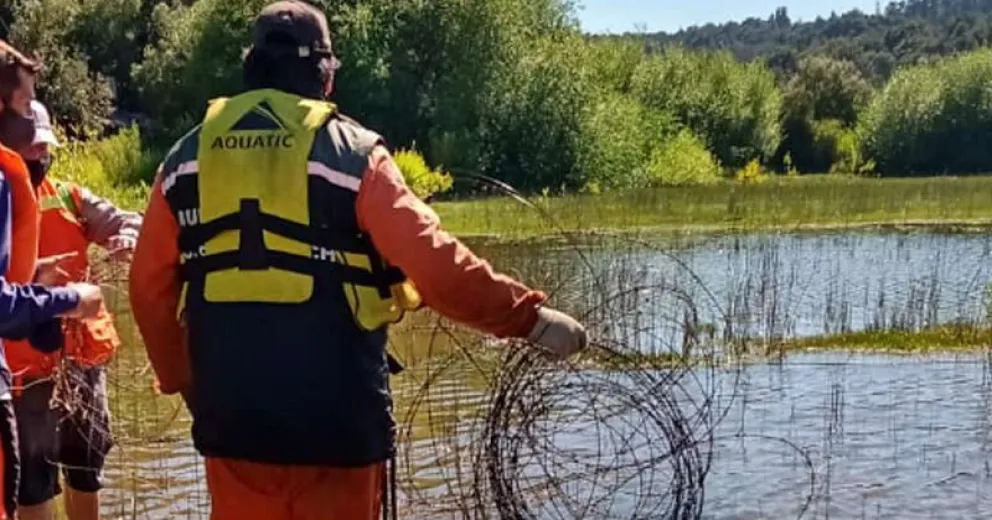 "Dueños" de las costas del Lago Moreno, enojados porque les sacaron alambrados de "sus" playas