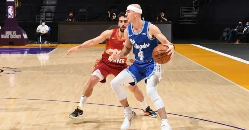 Se lesionó Facundo Campazzo: jugó dos minutos y Denver cayó ante Lakers