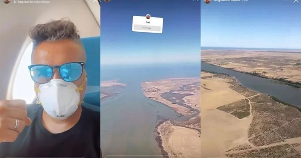Ángel de Brito aterrizó en Viedma y se fue a descansar a Las Grutas