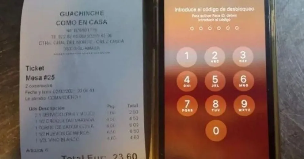 Increíble: huyó del restaurante para no pagar y se olvidó un iPhone X