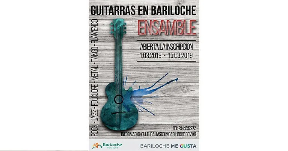 Convocan a sumarse al ensamble “Guitarras en Bariloche”      