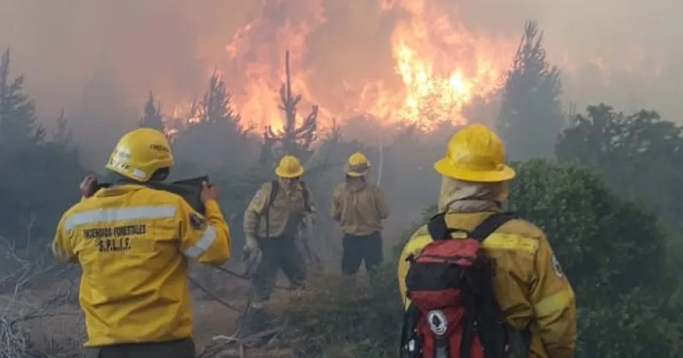 220 brigadistas siguen dando batalla al fuego en El Bolsón