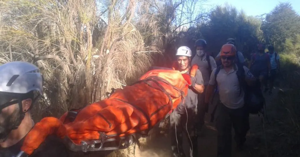 Otra turista tuvo que ser rescatada y será sancionada por no hacer el Registro de Trekking