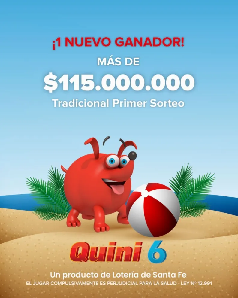 Quini 6: un afortunado ganó casi 120 millones