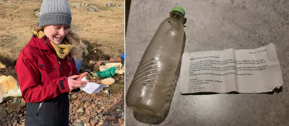 Encuentran botella con un mensaje que viajó durante 21 años