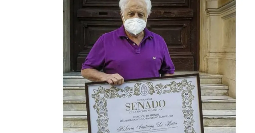 Importante reconocimiento a Santiago de Brito en el Senado de la Nación