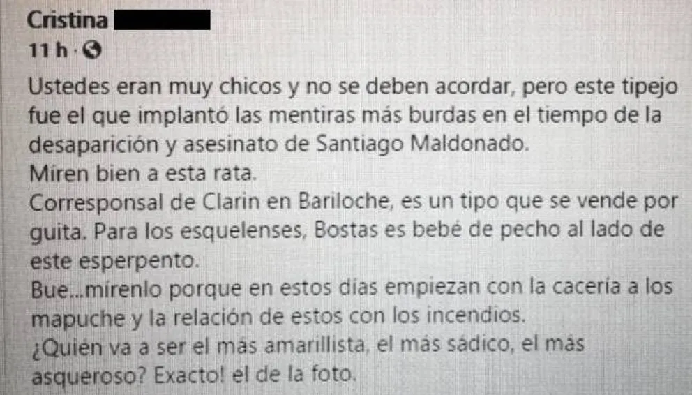 “La verdad es un bien precioso que un sector de la sociedad no quiere oír”
